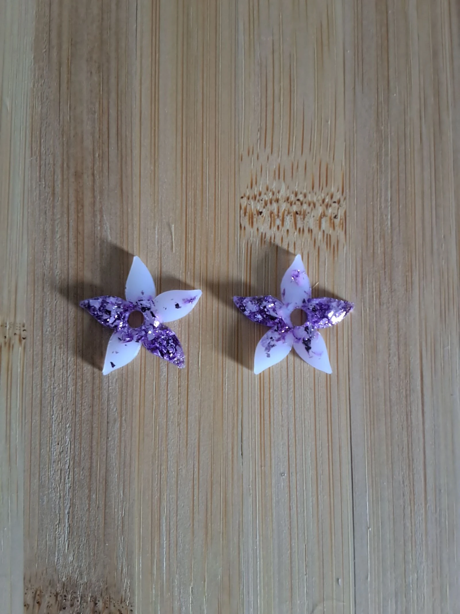 Pampilles vanilla blanche et violettes 